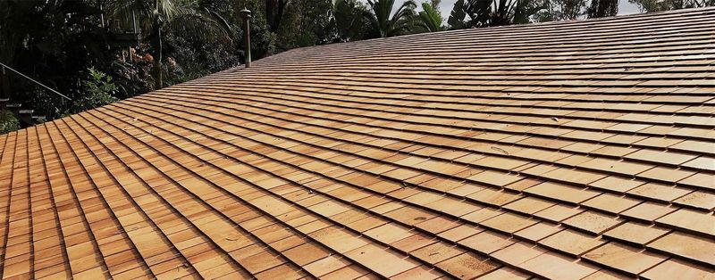 A new cedar shingle roof