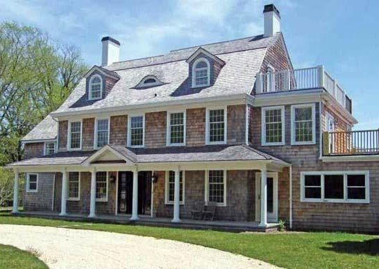A cedar-shingled Hamptons-style house